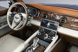 The interior of the Bentley SUV
