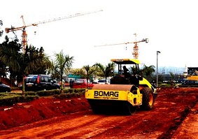 Road construction project in Gambia
