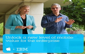 Tim Cook, Apple’s CEO and GinniRometty, IBM Chairman, President and CEO