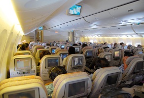 Emirates Airline, plane cabin