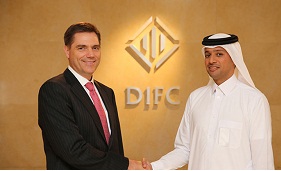 Khalid Al Subeai, Acting CEO at Barwa Bank and  Jeffrey Singer, CEO of DIFC Authority
