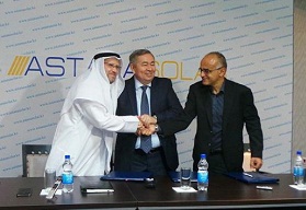 Salim Abbassi, CEO of QSE and Mr. Azat Betekbaev, Chairman of Kazatomprom’s solar division