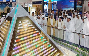 His Highness sheikh Ahmad bin Saeed Al MAktoum visits falcon city of wonders hall at city scape global 2014