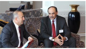 Kuwait's First Deputy Prime Minister and Foreign Minister Sheikh Sabah Khaled Al-Hamad Al-Sabah meets Turkish FM