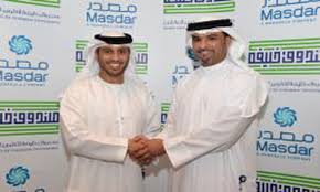 Dr. Ahmad Belhoul, CEO of Masdar, and Abdullah Al Darmaki, CEO of the Khalifa Fund for Enterprise Development