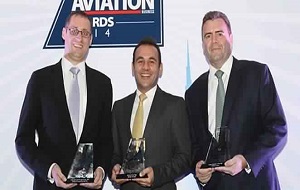  Jeff Wilkinson, Etihad Airways Senior Vice President Technical; Joe Chamoun, Etihad Airways General Manager Sales (Abu Dhabi and Al Ain); and David Kerr, Etihad Airways Vice President Cargo.
