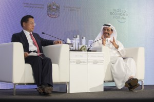 Image 01 - (L-R) -  HE Li Yong, Director General, United Nations Industrial Development Organization (UNIDO) and HE Sultan bin Saeed Al Mansoori, UAE Minister of Economy at the GMIS Launch in Abu Dhabi