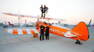 Image 1 - The Breitling Wingwalkers team at the Dubai Airshow 2015