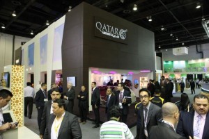 Qatar Airways stand at the Arabian Travel Market''ATM''